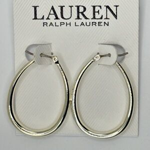 Lauren Ralph Lauren Shiny Silver Teardrop Earrings